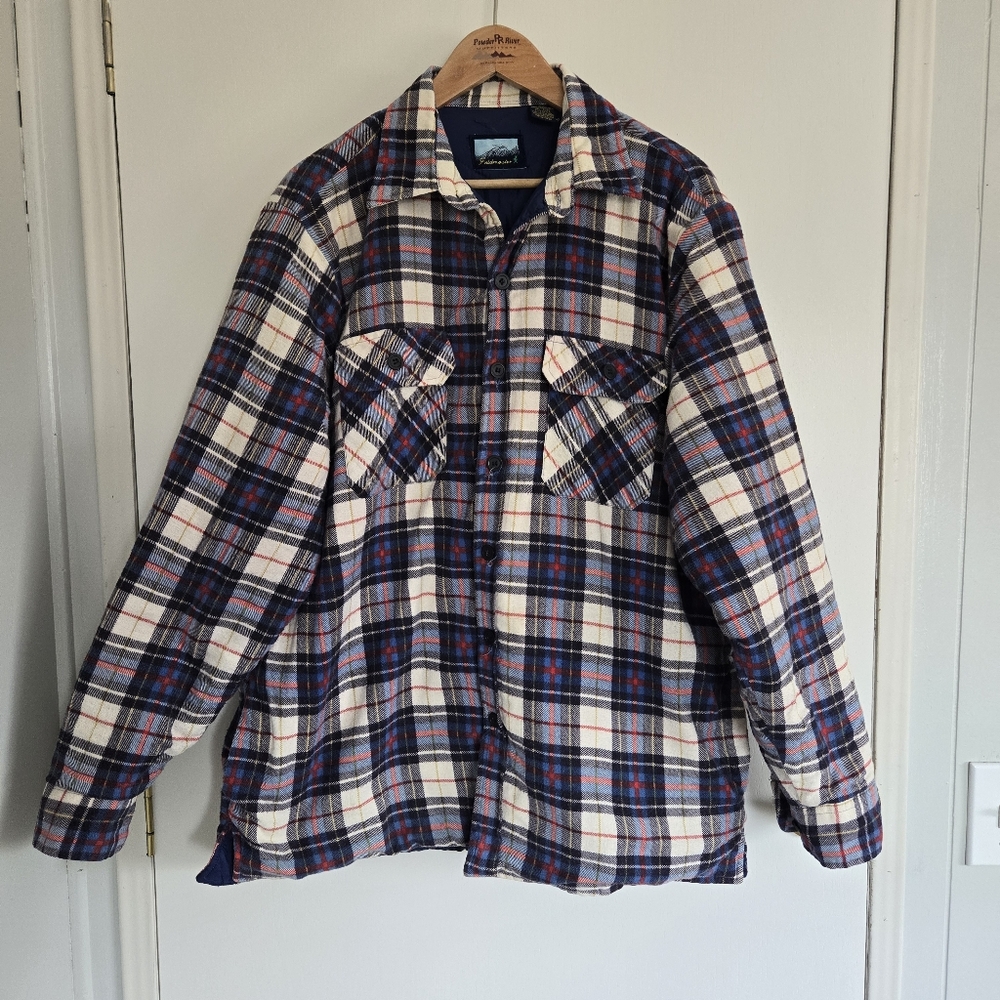 Vintage Fieldmaster Plaid Shacket Men's L Blue